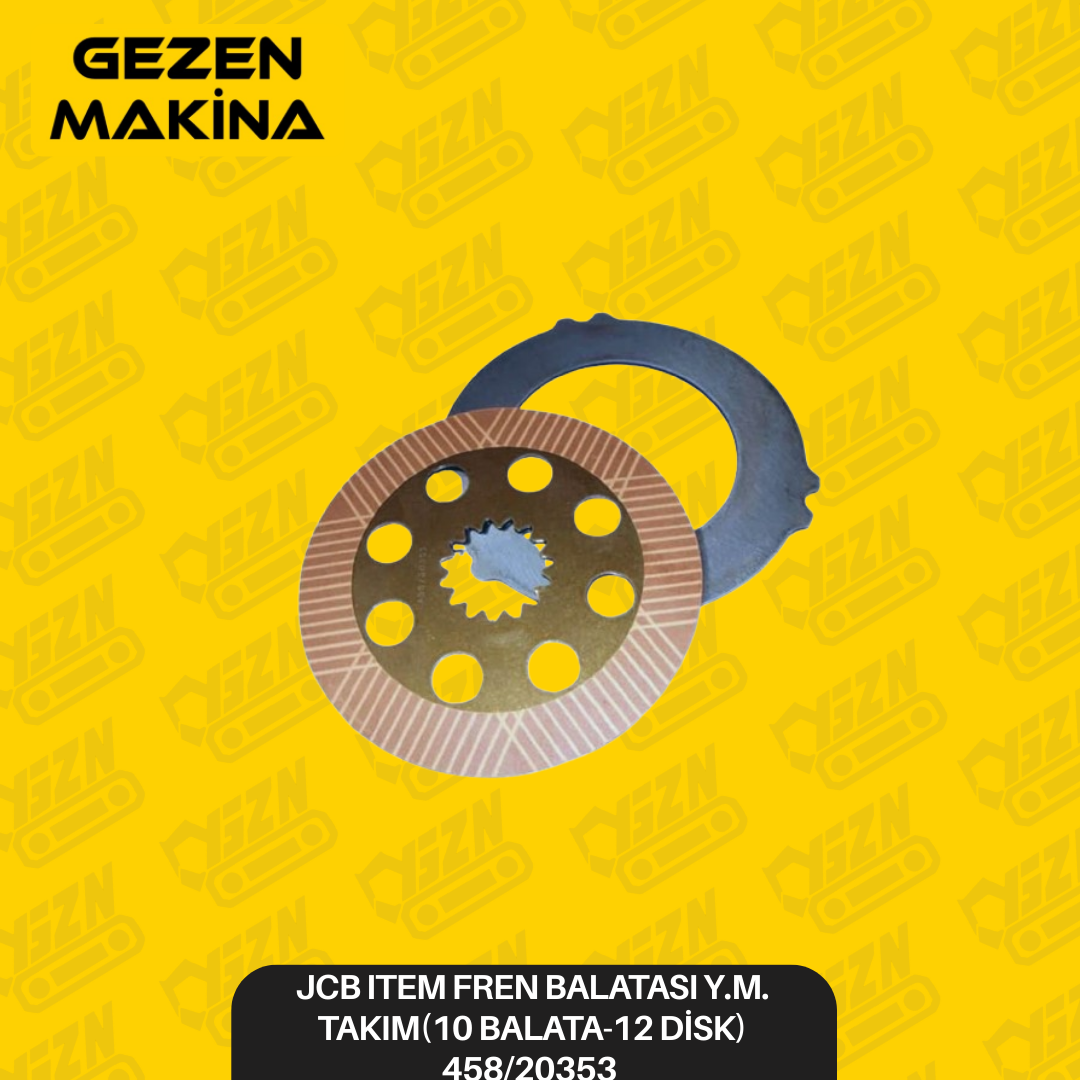 JCB İTEM FREN BALATASİ Y M TAKİM 10 BALATA 12 DİSK 458 20353 - Yedek Parça