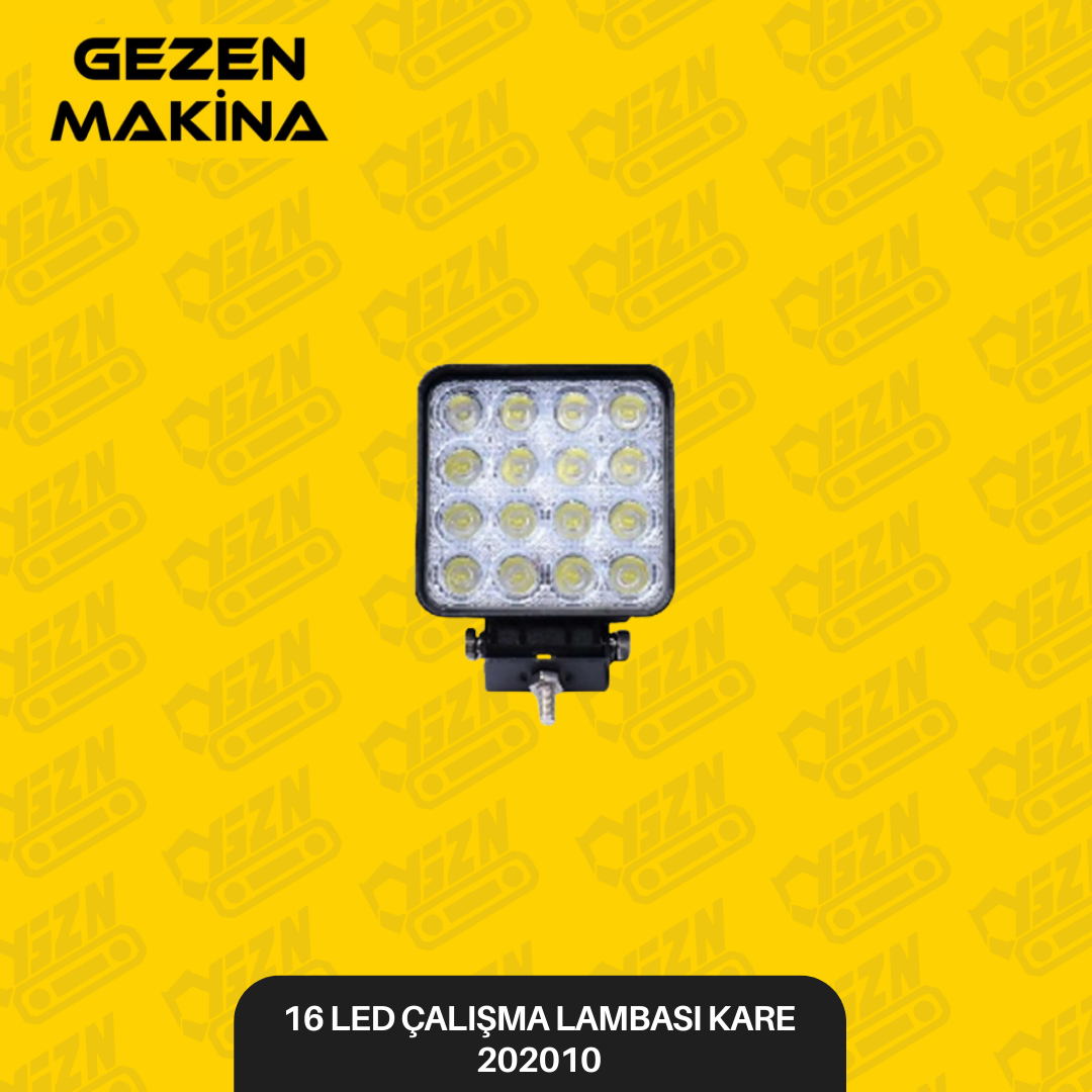 16 LED CALİSMA LAMBASİ KARE 202010 - Yedek Parça